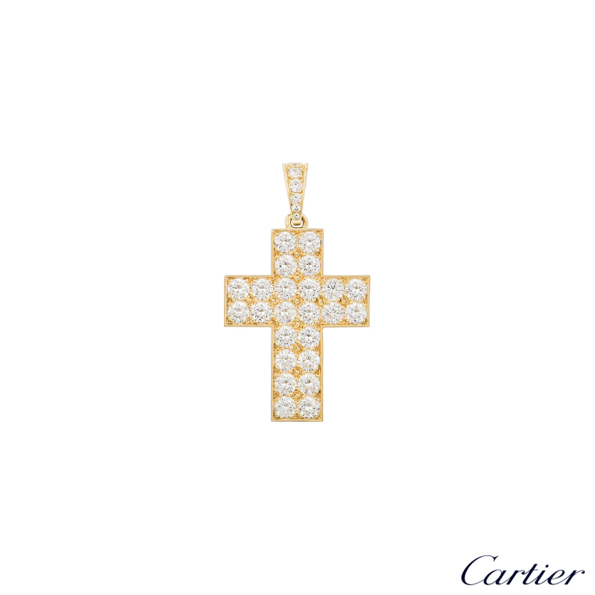 cartier gold cross pendant